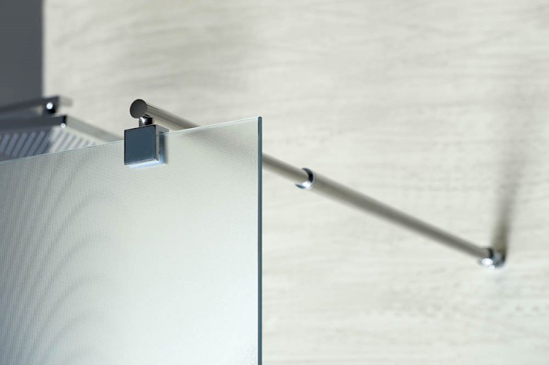 WALK-IN zástěna jednodílná k instalaci na zeď, 1200x1900mm, sklo Brick WI120