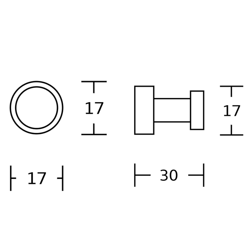SAMBA háček, balení 5 ks, černá mat SB222