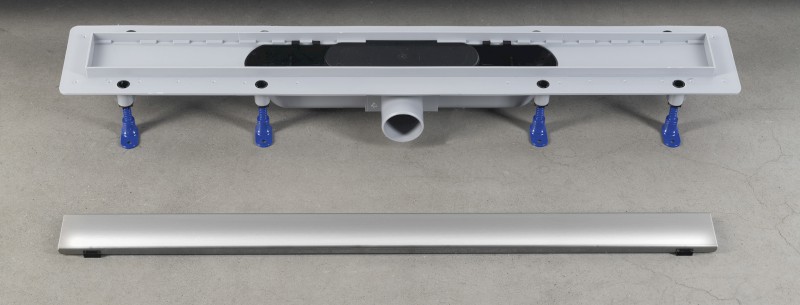 FLISE podlahový žlab s nerezovým roštem i pro dlažbu, L-810, DN50 73681