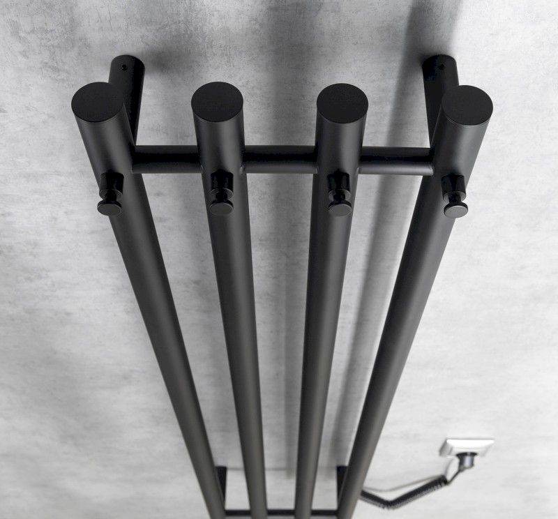 PAPINADO elektrický sušák ručníků 263x1200mm, 85W, černá mat ER350