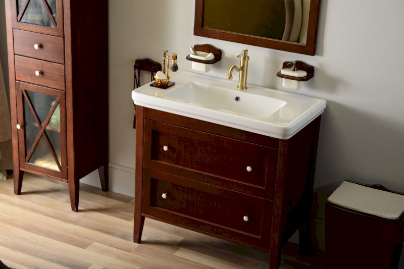 CROSS umyvadlová skříňka 85x81x47cm, 2x zásuvka, buk CR391