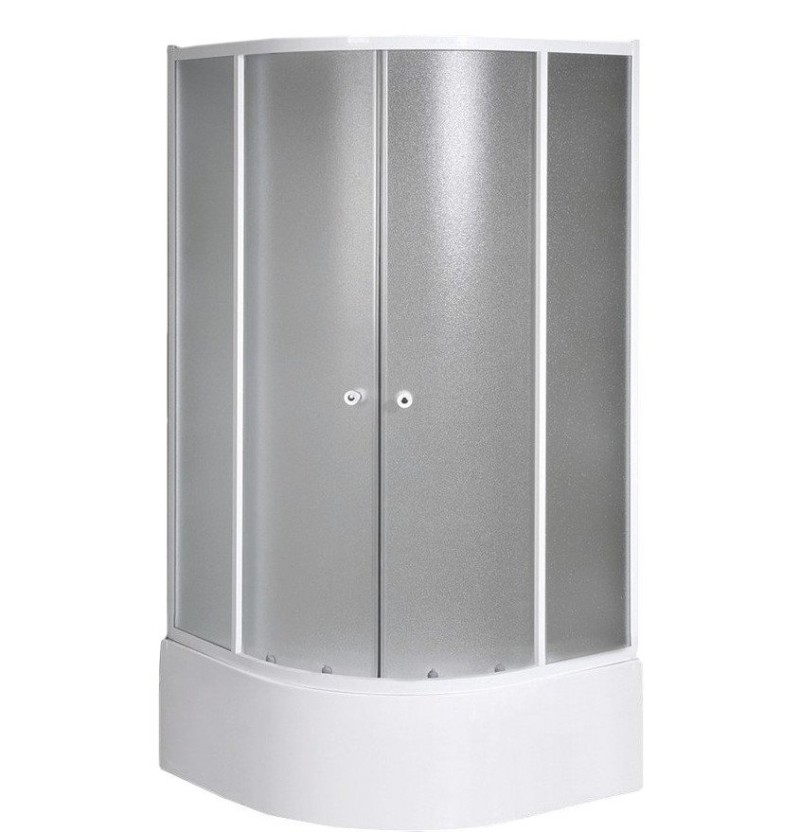 ARLEN čtvrtkruhová sprchová zástěna 800x800x1500 mm, sklo BRICK BTR803