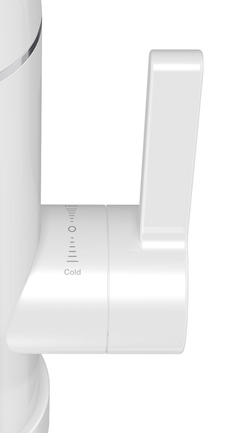 RIO elektrická vodovodní baterie s průtokovým ohřívačem vody, 230V, 3kW, bílá/nerez 211086