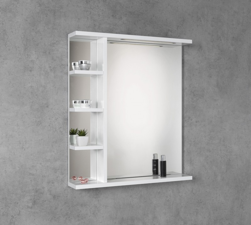 KORIN STRIP zrcadlo s LED osvětlením a policemi 50x70x12cm KO355S