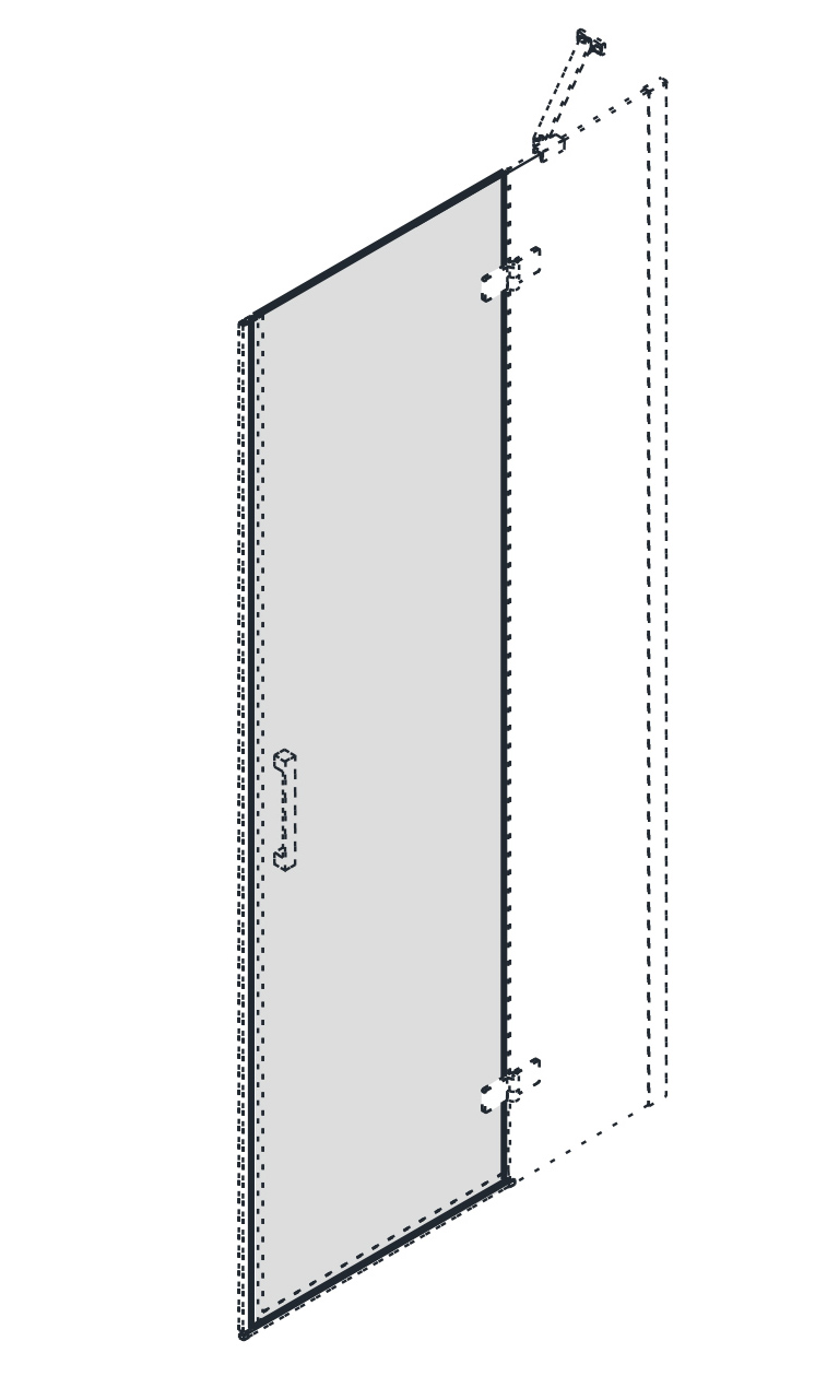 TRINITY otočný díl dveří do niky, sklo mat, pravé GT1200MR