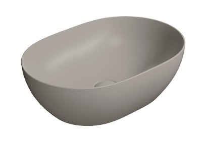 PURA keramické umyvadlo na desku, 50x35cm, tortora mat 886005