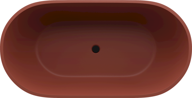 REDUTA volně stojící vana litý mramor 150x75x58cm, hnědá mat 71843.71