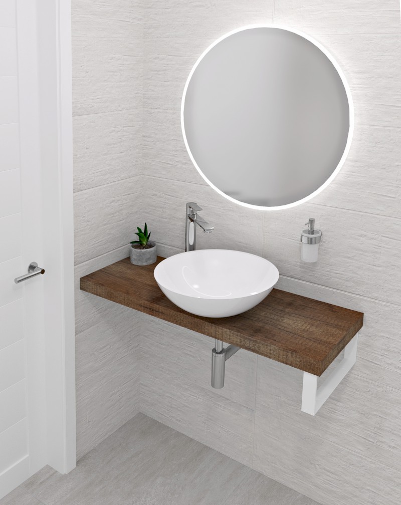 AVICE deska pod umyvadlo 60x36cm, tl.5cm, old wood AV0668