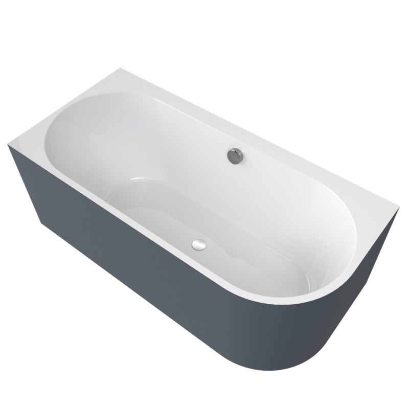 ASTRA L MONOLITH asymetrická vana 160x75x60cm, bílá/siena 33611M.42