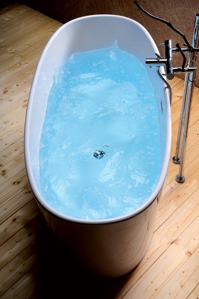 TESS volně stojící vana litý mramor 157x70x67cm, bílá 99613