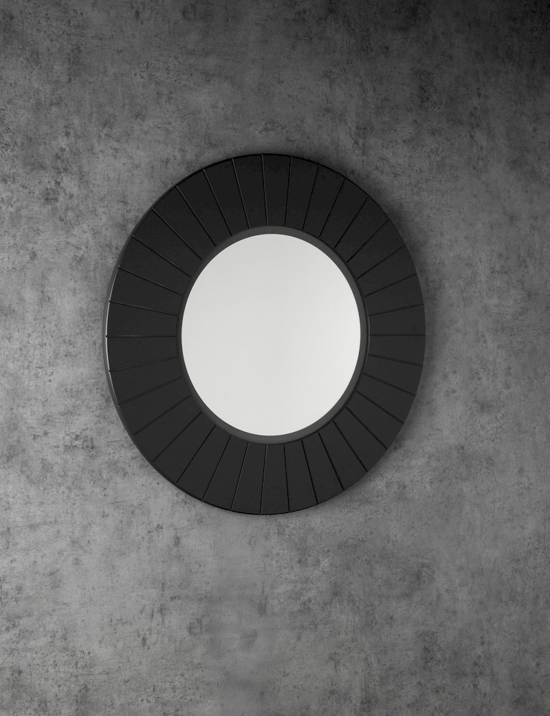 LUMIRO STRIP kulaté zrcadlo s LED osvětlením v rámu ø 90cm, carina LR950-4141S