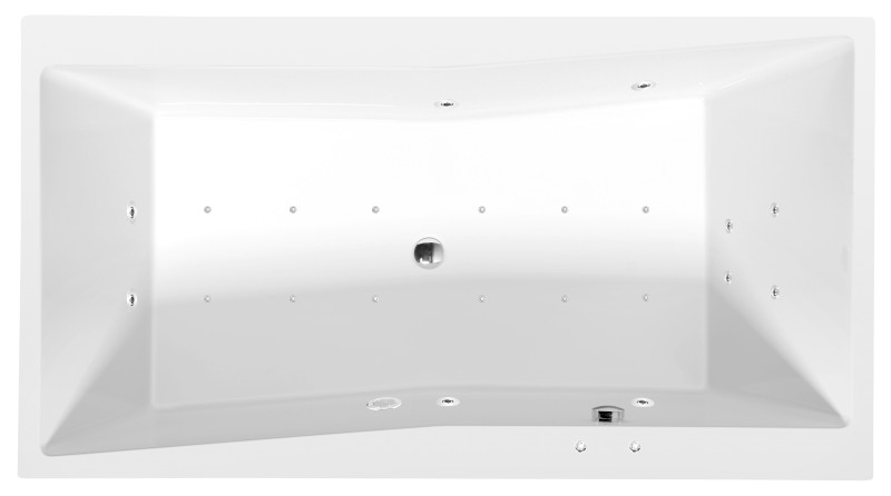 QUEST hydromasážní vana, 190x100x49cm, Active Hydro-Air, chrom 78531.2010