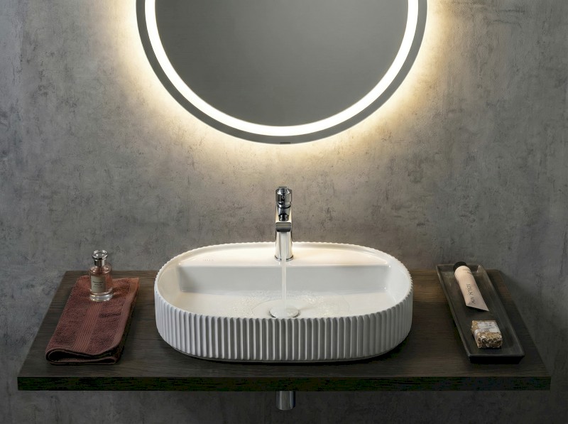 SINTESI keramické umyvadlo na desku, 60x40cm, bílá 10SI65060