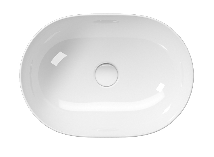 PURA keramické umyvadlo na desku, 50x35cm, bílá ExtraGlaze 886011