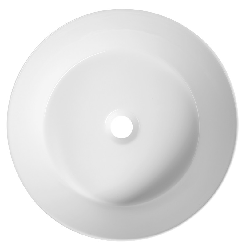 NICE umyvadlo na desku kulaté, průměr 45cm, bílá NC045