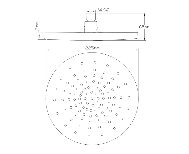 Hlavová sprcha, průměr 230mm, chrom 1203-02