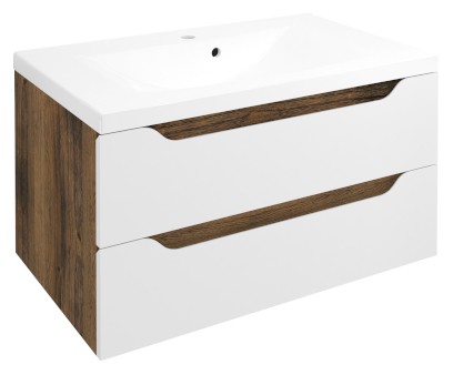 WAVE umyvadlová skříňka 79,7x45x47,8cm, bílá/dub collingwood WA080-3019