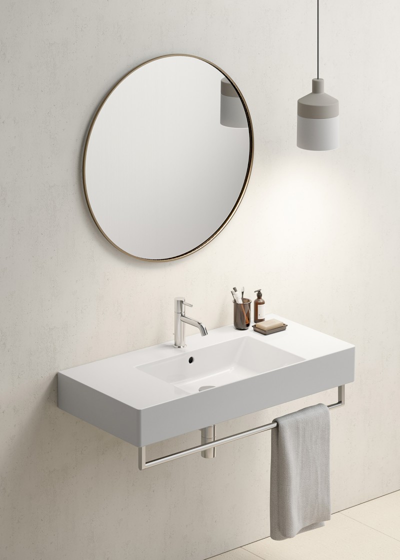 KUBE X keramické umyvadlo 100x47cm, s odkládacími plochami, bílá ExtraGlaze 9451111