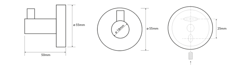 X-STEEL háček, nerez mat XS201