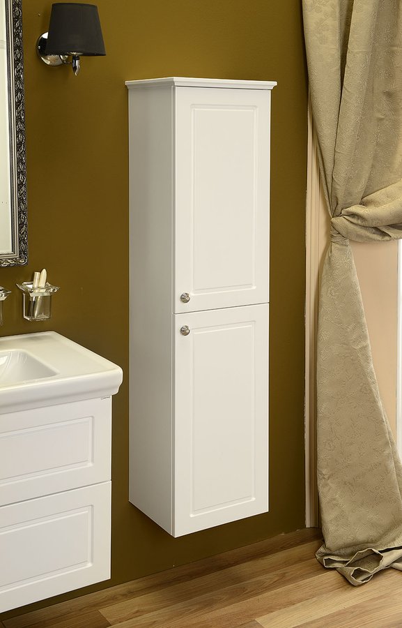 VIOLETA skříňka vysoká 35x140x30cm, pravá, bílá pololesk VI165-3131