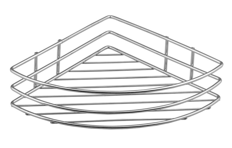 CHROM LINE drátěná rohová police jednoduchá, chrom 37005