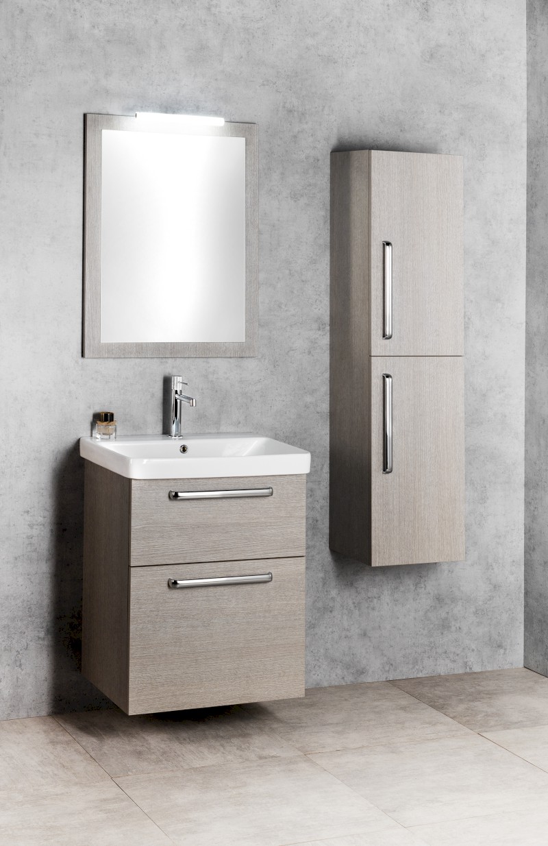 THEIA skříňka vysoká 35x138x29,3cm, levá/pravá, dub stříbrný TH350-1111