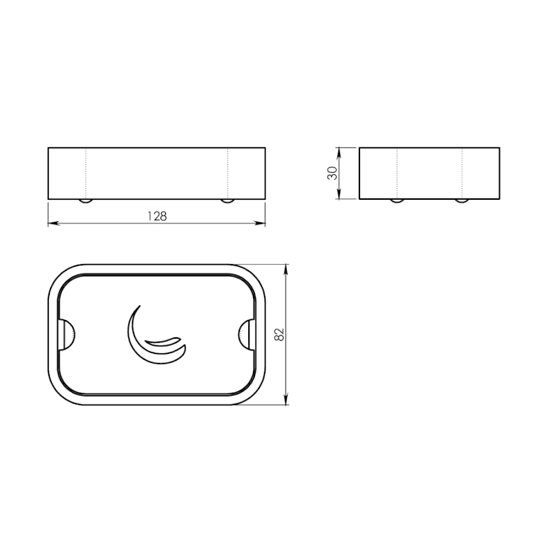 NINFEA mýdlenka na postavení, černá/bambus 131114