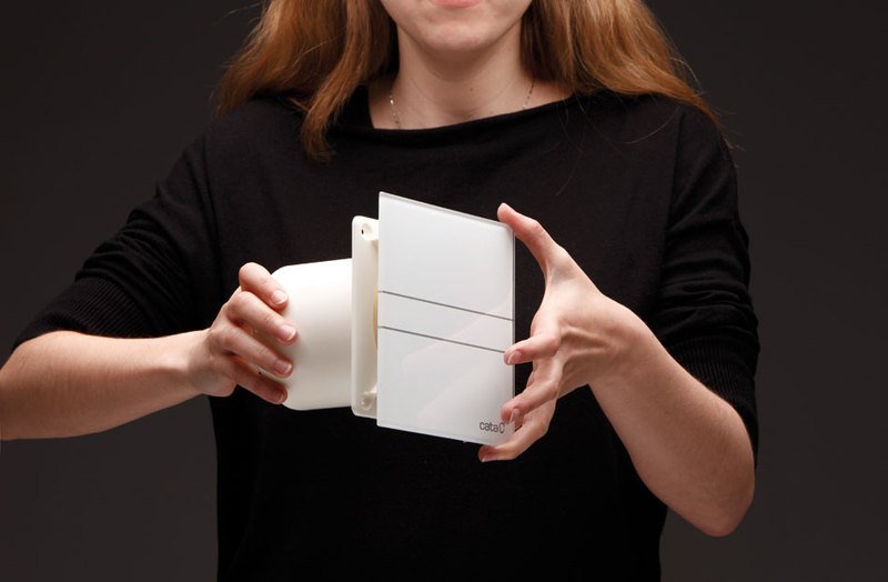 E-120 GBTH koupelnový ventilátor axiální s automatem, 6W/11W, potrubí 120mm, černá 00901602