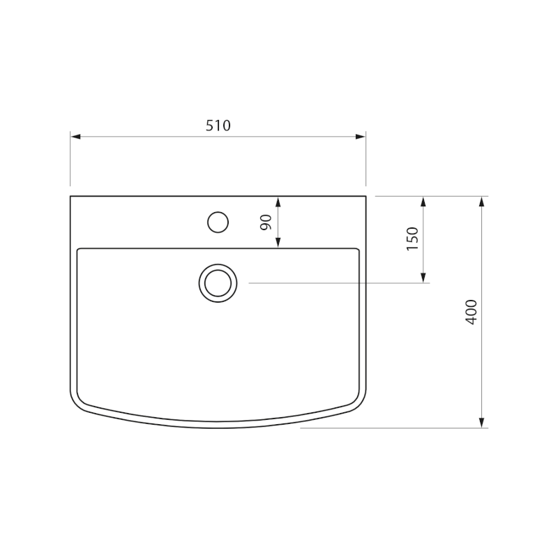 STOLZ keramické umyvadlo 51x40cm, bílá 201.092.0
