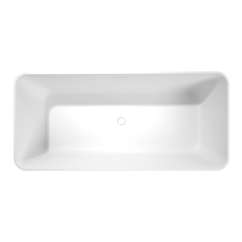 LEYLA volně stojící vana, solid surface 170x78x55cm, bílá mat 92530