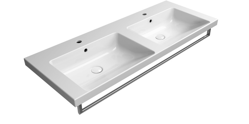 NORM keramické dvojumyvadlo 125x50cm, bílá ExtraGlaze 8627111
