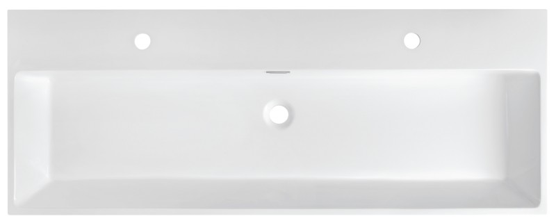 AQUATIC dvojumyvadlo, litý mramor, 120x46cm, bílá AT120-2