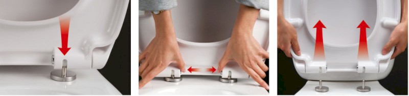 LENA WC sedátko, Soft Close, Easy Take, antibakteriální, bílá 1703-113