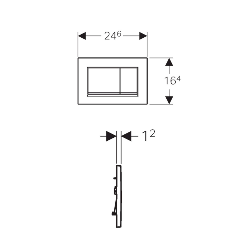 GEBERIT SIGMA30 ovládací tlačítko, bílá lesk/chrom 115.883.KJ.1