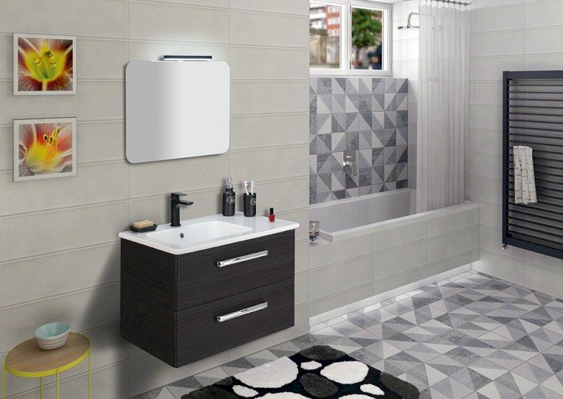 ISHAPE zrcadlo s broušenou hranou 50x70cm, zakulacené rohy, CU free AG457