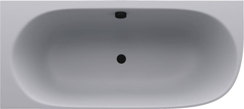 SUSSI L rohová stojící vana litý mramor 160x70x49,5cm, šedá mat 90191L.31