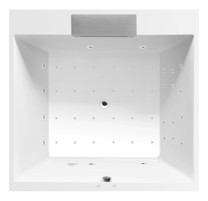 CAME FALLS hydromasážní vana, 175x175x50cm, Attraction Hydro-Air, chrom 23611F.4010