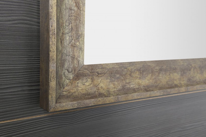 MANTILA zrcadlo v dřevěném rámu 86x156cm, antik NL741