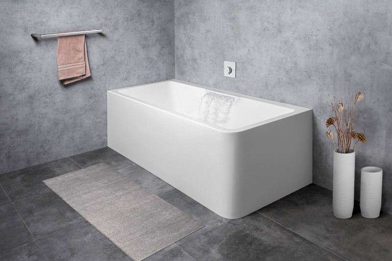 CASCATA L MONOLITH obdélníková vana 180x80x60cm, kaskáda bílá 73836ML.101