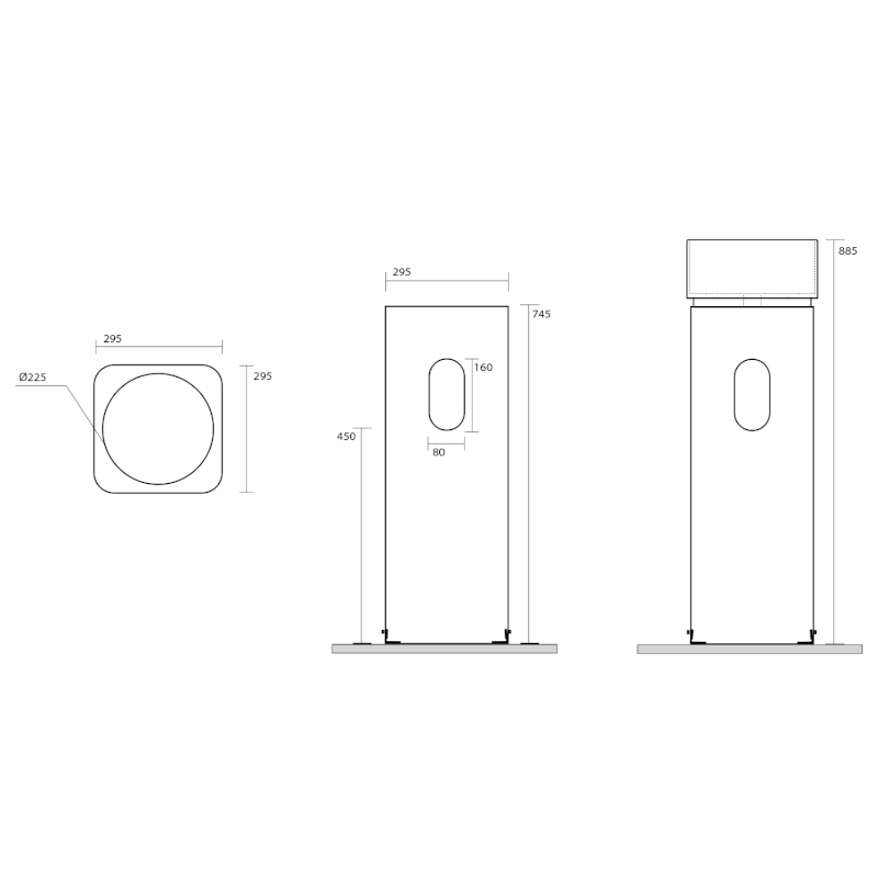 HAKO keramický podstavec ke stěně pro umyvadlo 554311, verde mat 557111