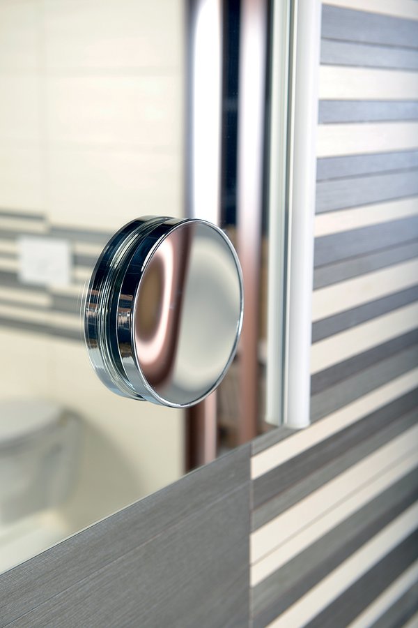 Kosmetické zrcátko s přísavkami, Ø 150mm, chrom CO2020