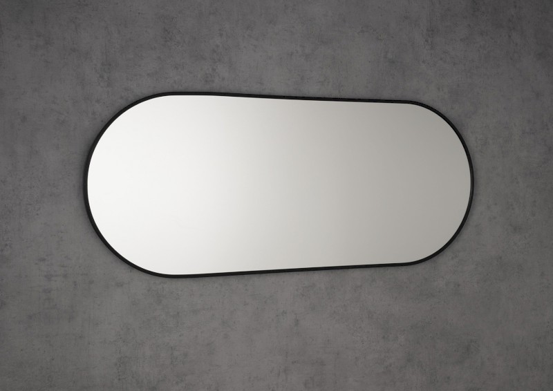 AROWANA oválné zrcadlo v rámu 120x50cm, černá mat AWB1250