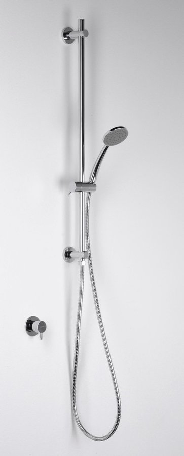 Sprchová tyč s vývodem vody, posuvný držák, kulatá, 720mm, chrom 1202-08