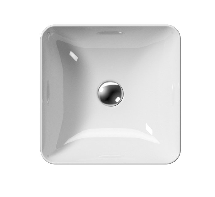 SAND/NUBES keramické umyvadlo na desku 38x38cm, bílá ExtraGlaze 903811