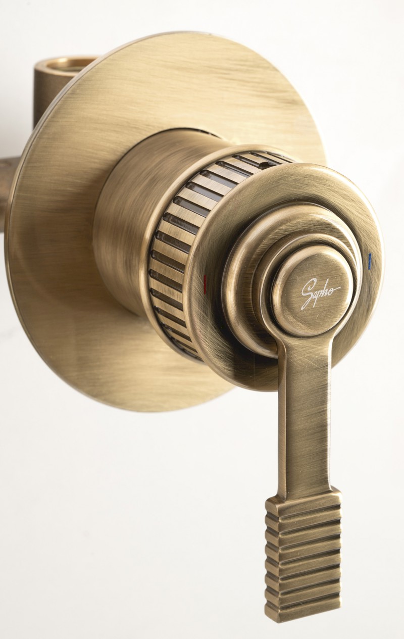 VERSI podomítková sprchová/vanová baterie s ruční sprchou, 2 výstupy, bronz RV052/18