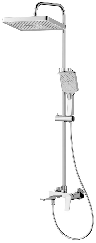 FLERY sprchový sloup s pákovou baterií, otočné ramínko, chrom FY690