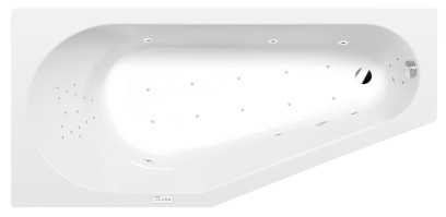 TIGRA L hydromasážní vana, 150x75x46cm, Highline Hydro-Air, chrom 72928.6010