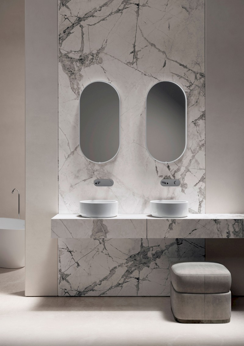 OKE keramické umyvadlo na desku, Ø 30cm, bílá 554001