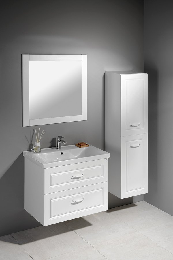 FAVOLO vysoká skříňka košem 40x150x31cm, bílá mat FV160