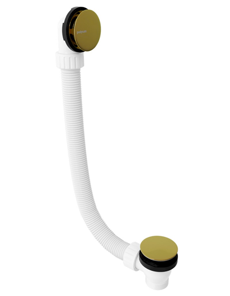 Vanová souprava bez napouštění, click-clack, délka 1200mm, zátka 72mm, zlato mat 71858.91